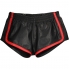 Shorts cuero versátil - negro/rojo