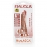 Realrock - pene realístico curvado con testísculos y ventosa - 6/ 15,5 centímetros