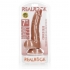 Realrock - pene realístico curvado con testículos y ventosa - 7/ 18 centímetros