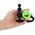 Ouch! - anillo para el pene con plug anal - glow in the dark