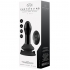 Pluggy - glass vibrator - with suction cup and remote - recargable - 10 velocidades - negro