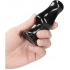 Missy - glass vibrator - with suction cup and remote - recargable - 10 velocidades - negro