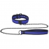 Ouch puppy play - neoprene collar with leash - azul