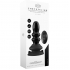 Ribbly - glass vibrator - with suction cup and remote - rechargeable - 10 velocidades - negro
