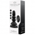Ribbly - glass vibrator - with suction cup and remote - rechargeable - 10 velocidades - negro