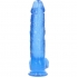 Realrock - dildo realístico efecto gelatina con testículos - 10 - azul