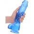 Realrock - dildo realístico efecto gelatina con testículos - 10 - azul