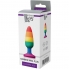 Colourful love rainbow anal plug medium