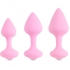 Feelztoys - bibi kit de 3 plugs silicona - rosa