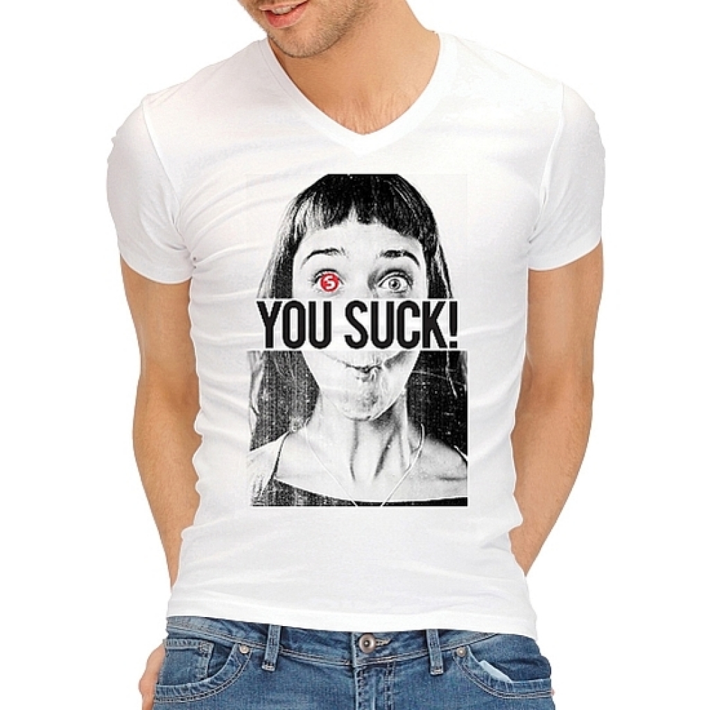 Camiseta divertida you suck