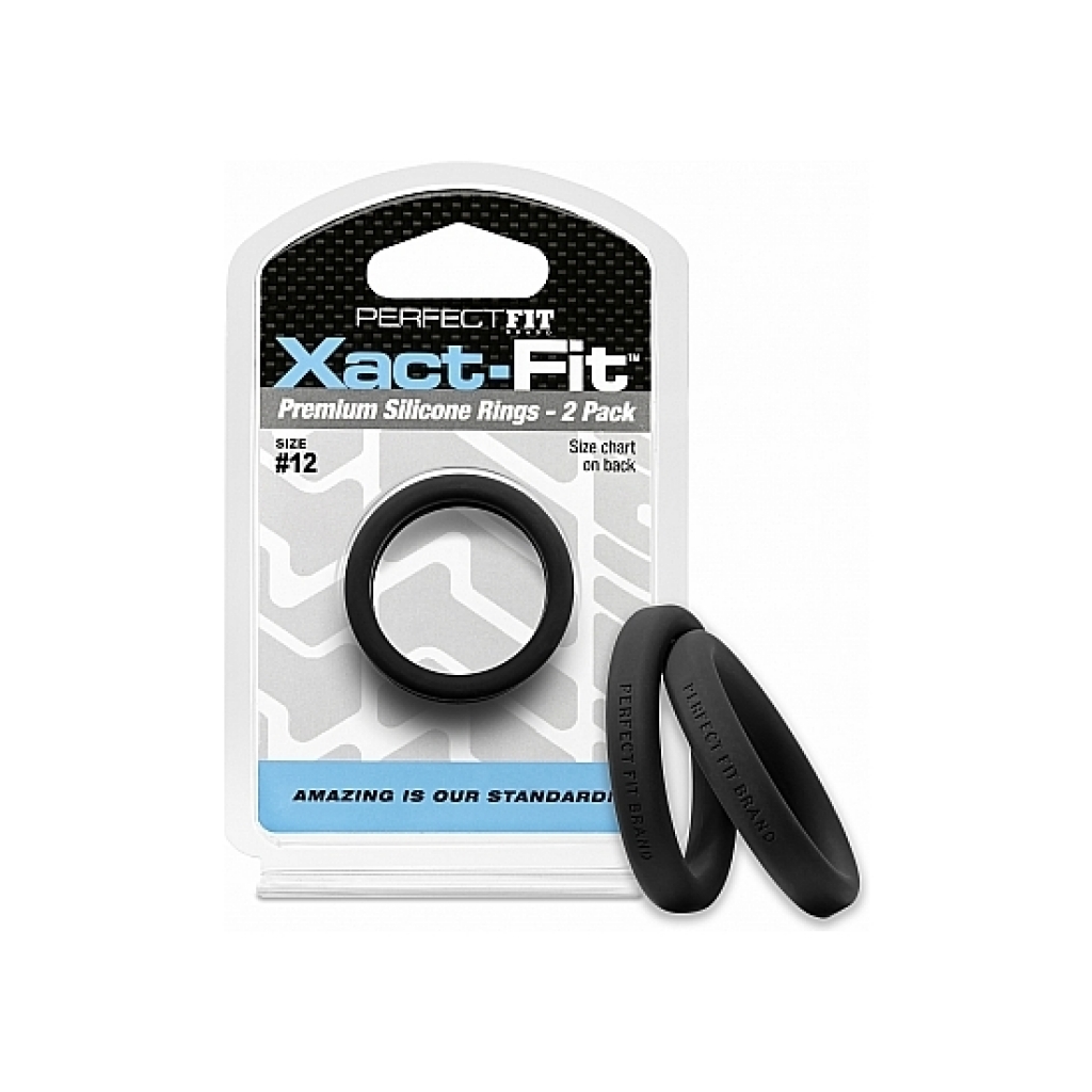 Xact-fit pack de 2 anillos de silicona 12,8 centímetros - negro