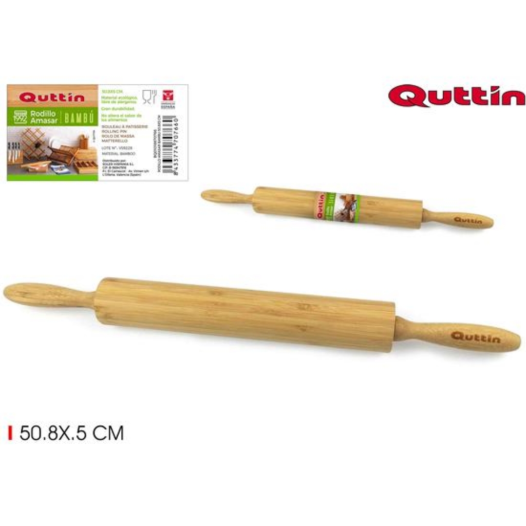 Rodillo amadar bambu 50.8x5 centímetros quttin
