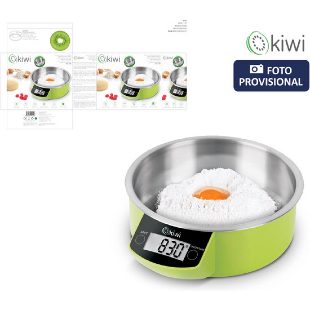 Bascula cocina digital 5kg bol inox