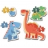 4 puzzles progresivos dinosaurios