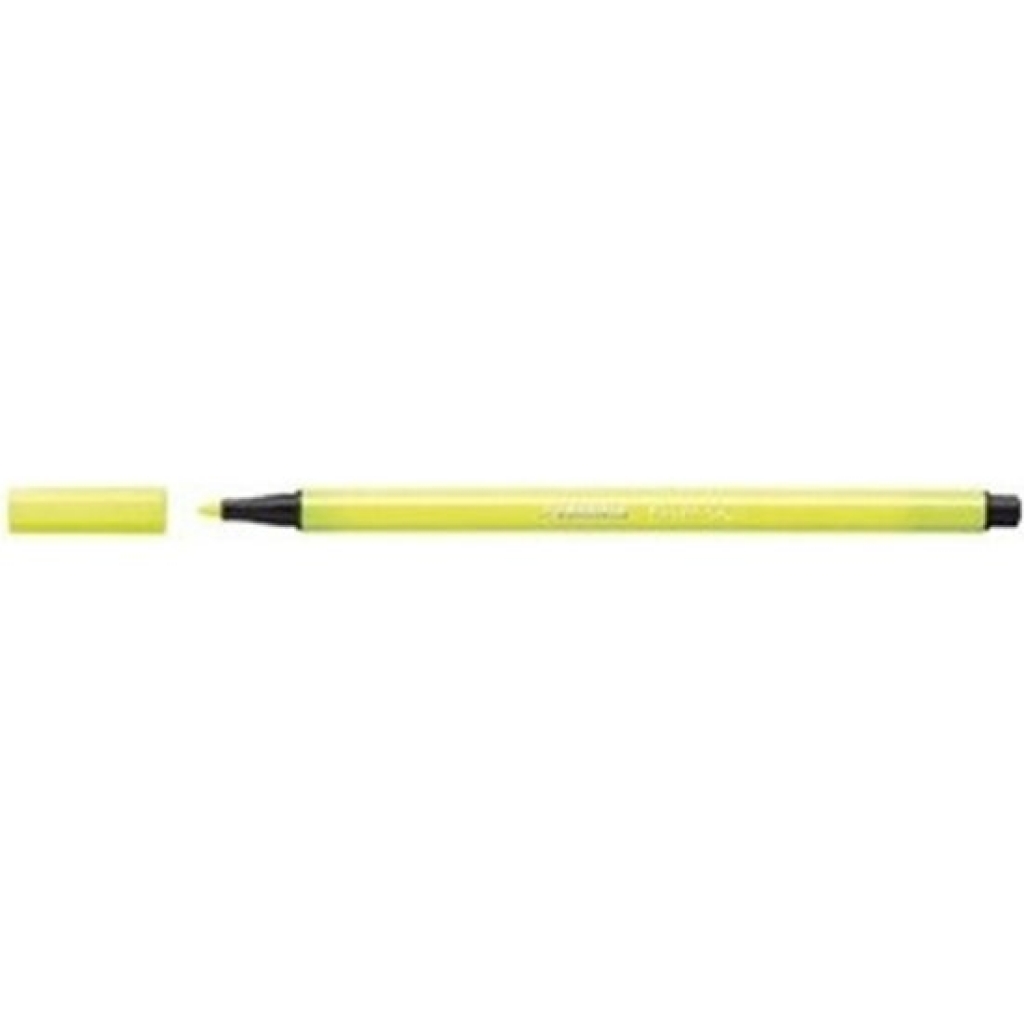 Rotulador premium stabilo 68 con punta de fibra 1mm color - amarillo flourescente 024