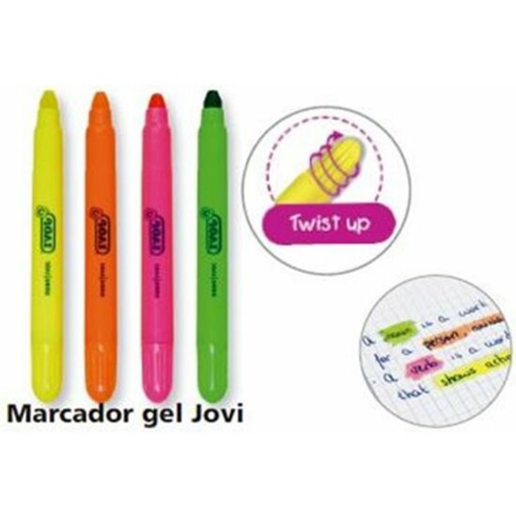 Marcador flúorescente gel jovi - amarillo neón