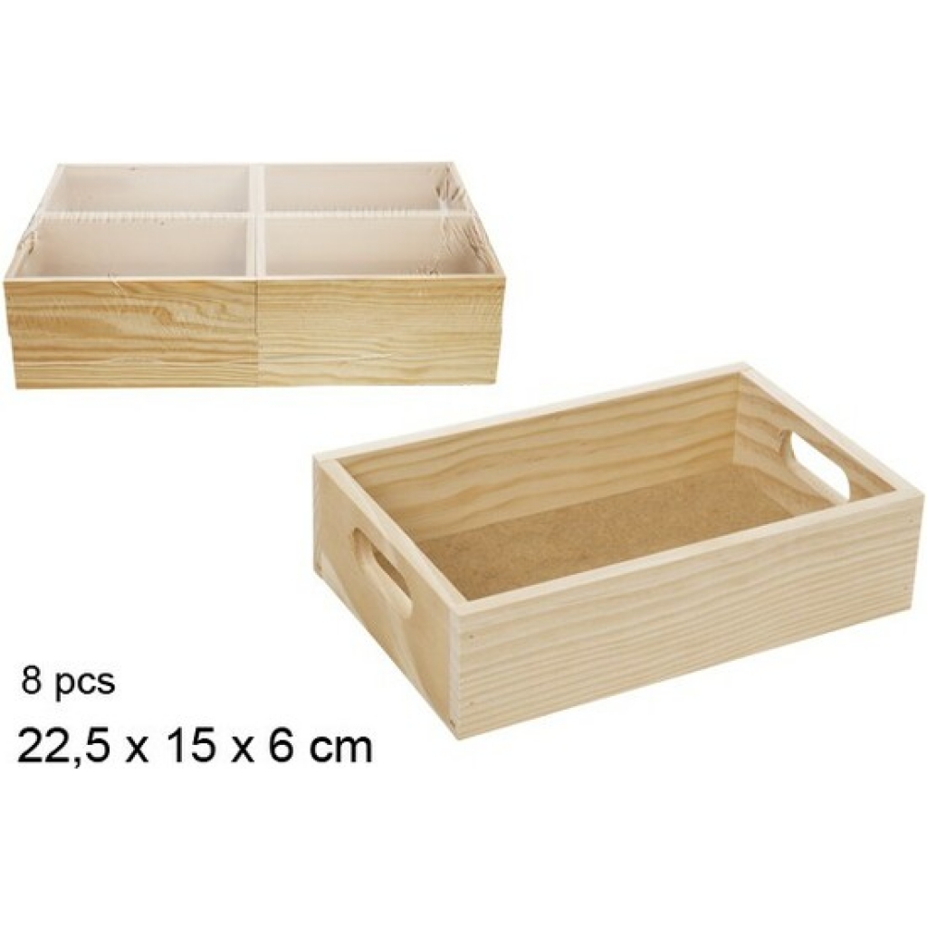 Caja madera - 25,5x15x6 centímetros