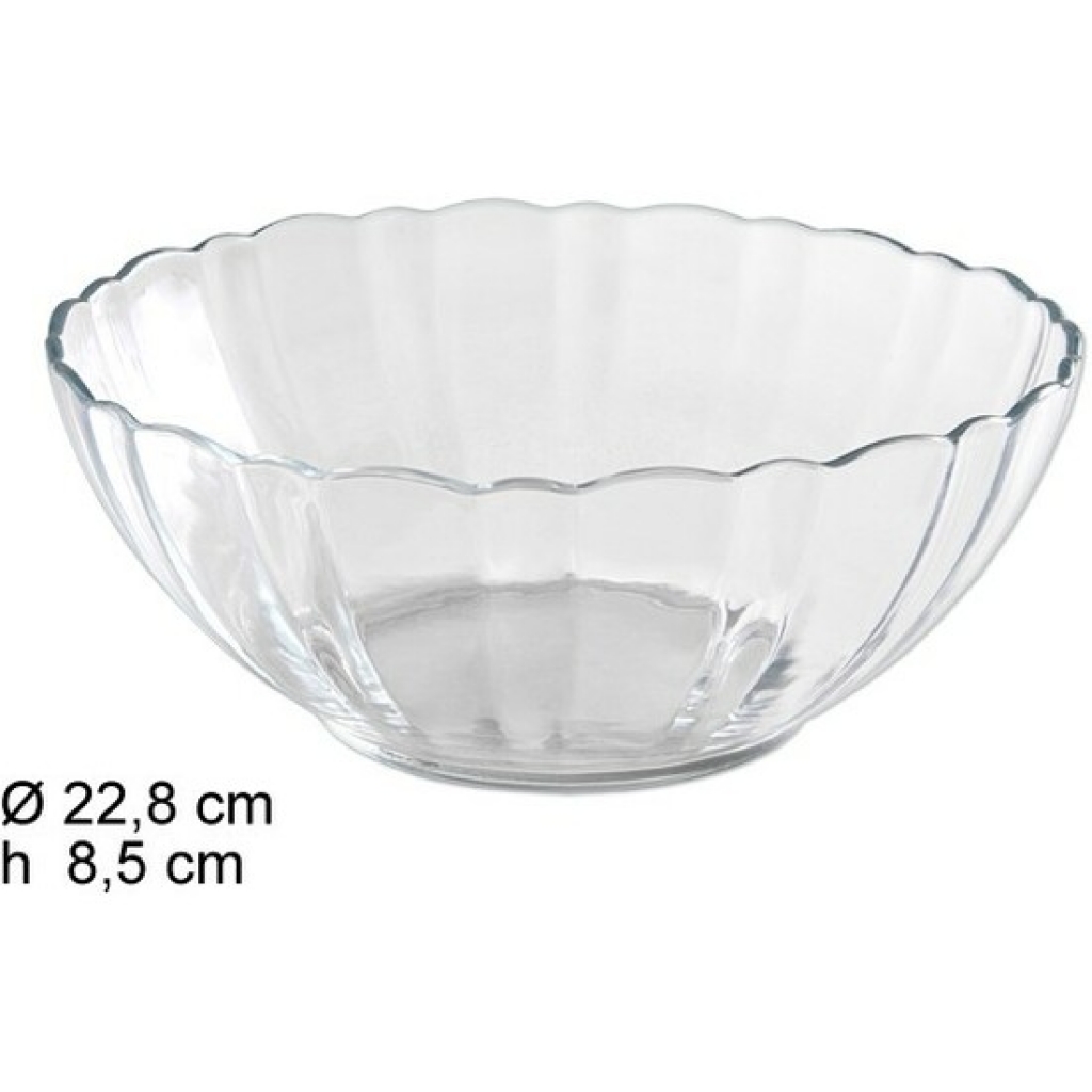 Bowl vidrio macedonia 22,8 centímetros
