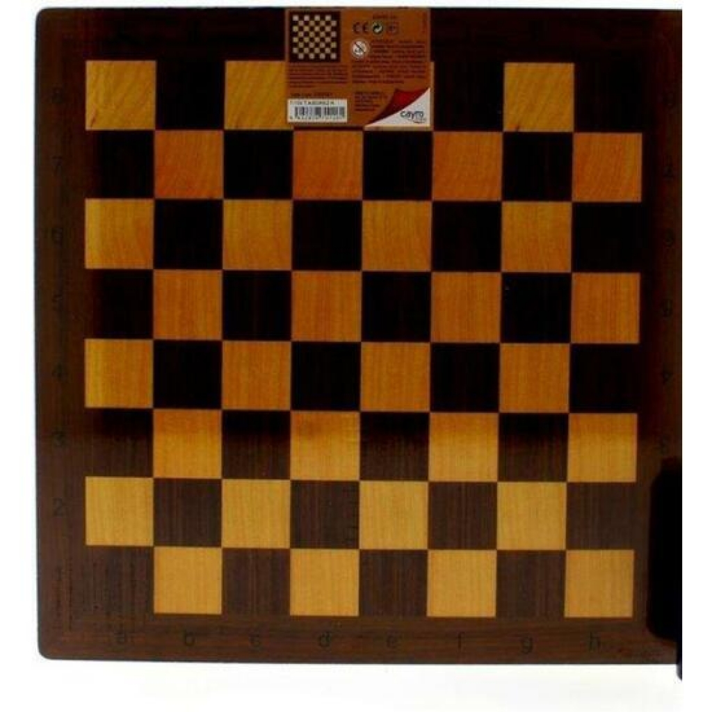 Tablero ajedrez madera 40x40 centímetros.