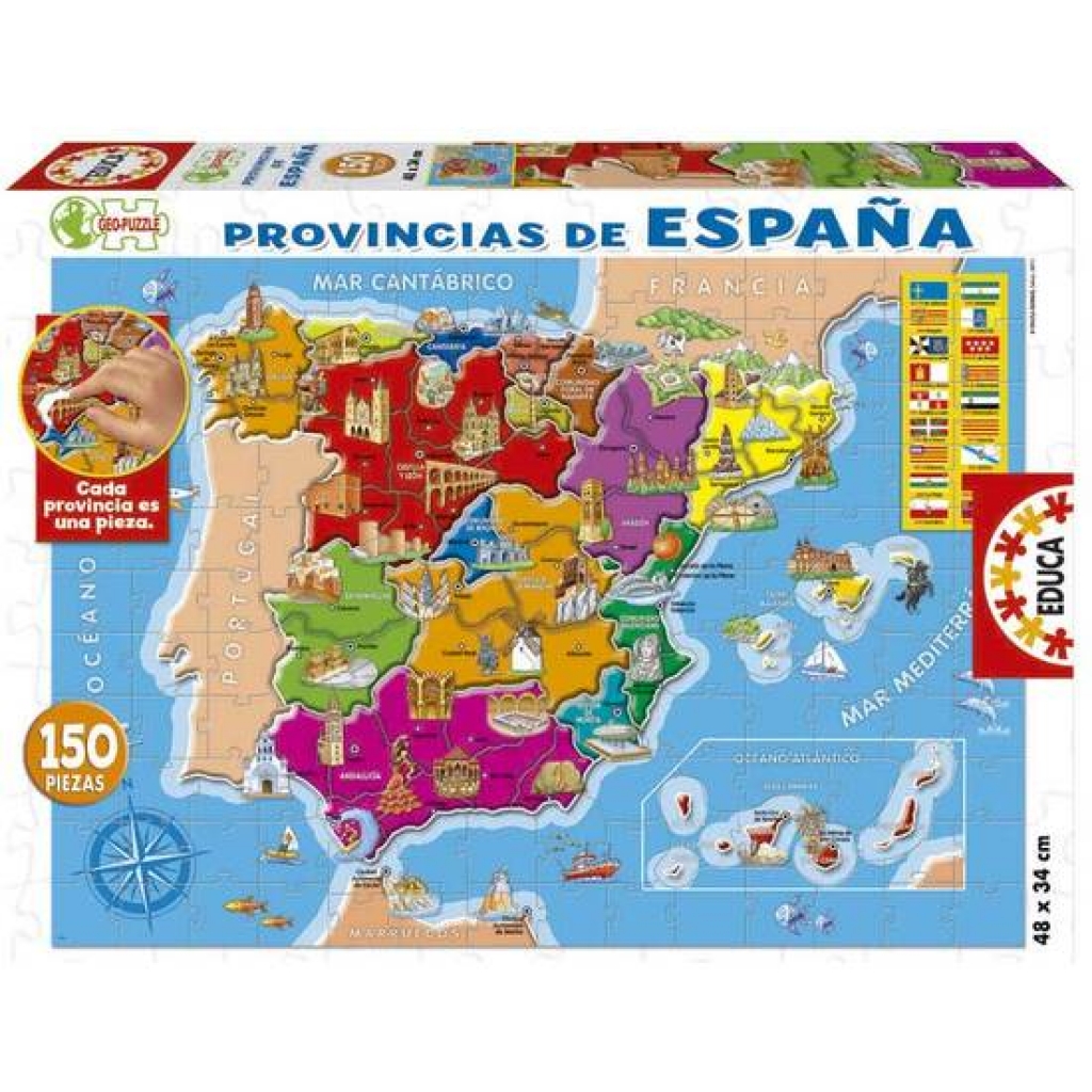 Puzzle 150 piezas. provincias españa