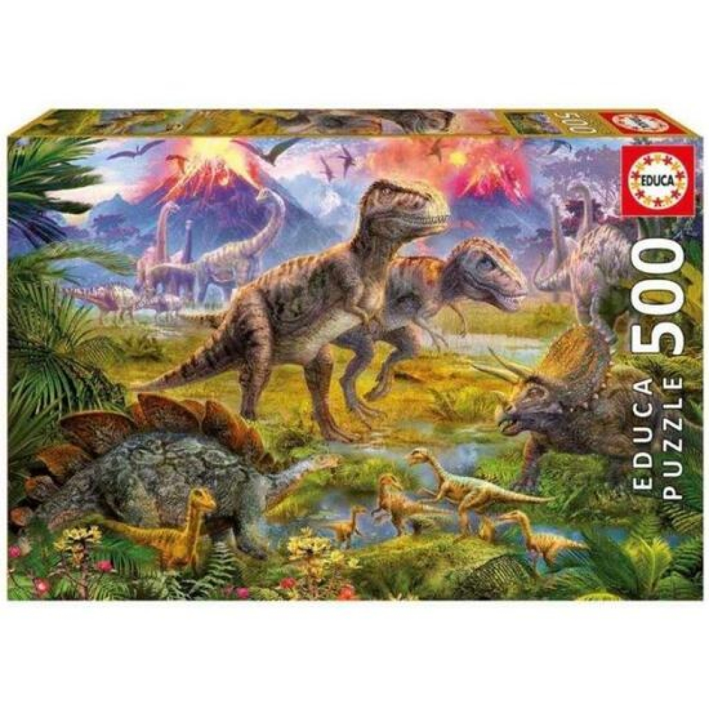 Puzzle 500 piezas.encuentro dinosauri