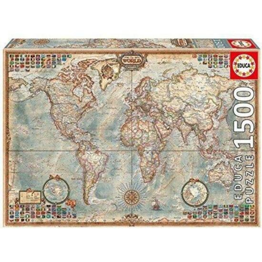 Puzzle educa 1500 piezas mapa mundo