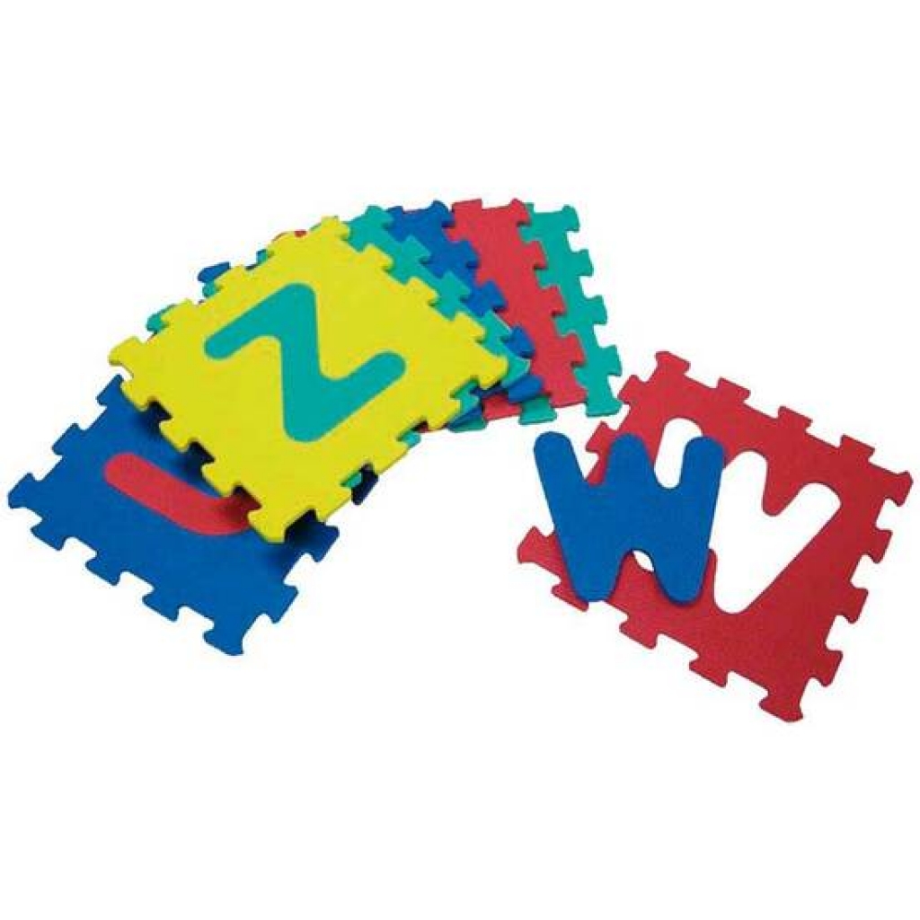 Puzzle eva 7 piezas. letras/numeros