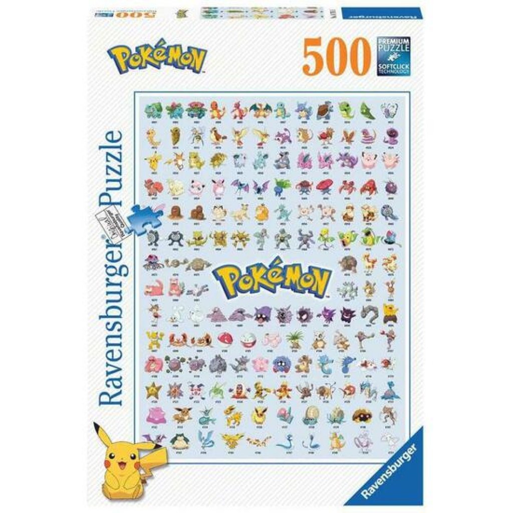 Puzzle 500 piezas. los 1ñ 151 pokemon