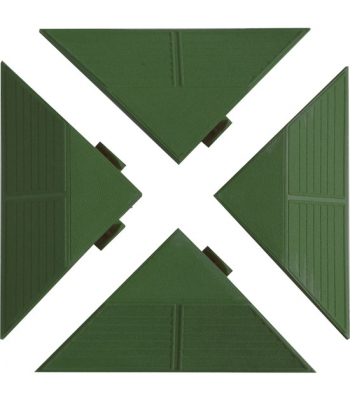 Esquinas verde combi, 20x20x27 (h: 4,8)centímetros
