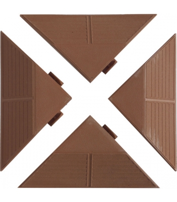 Esquinas marrón combi, 20x20x27 (h: 4,8)centímetros