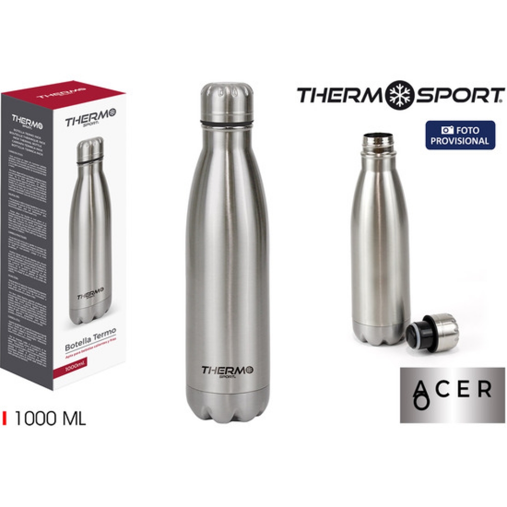Botella termo acero 1000 mililitros thermosport