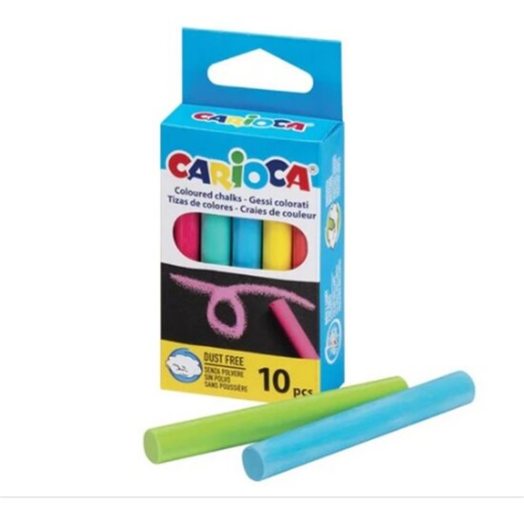 Tizas de colores carioca 10 piezas