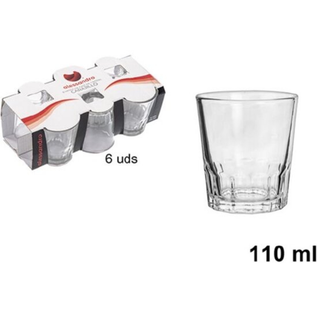 6 vasos de cafe de cristal carajillo 110 mililitros