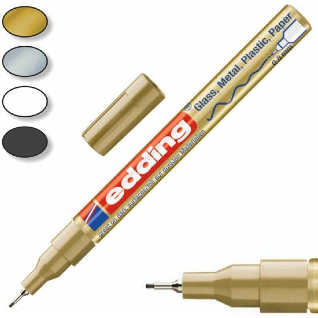 Marcador de pintura edding 780 - 0,8milímetros punta redonda tamaño - oro