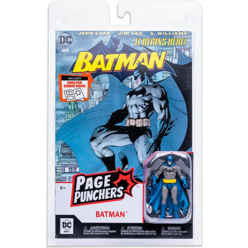 Figura batman + comic batman dc comics 7 centímetros