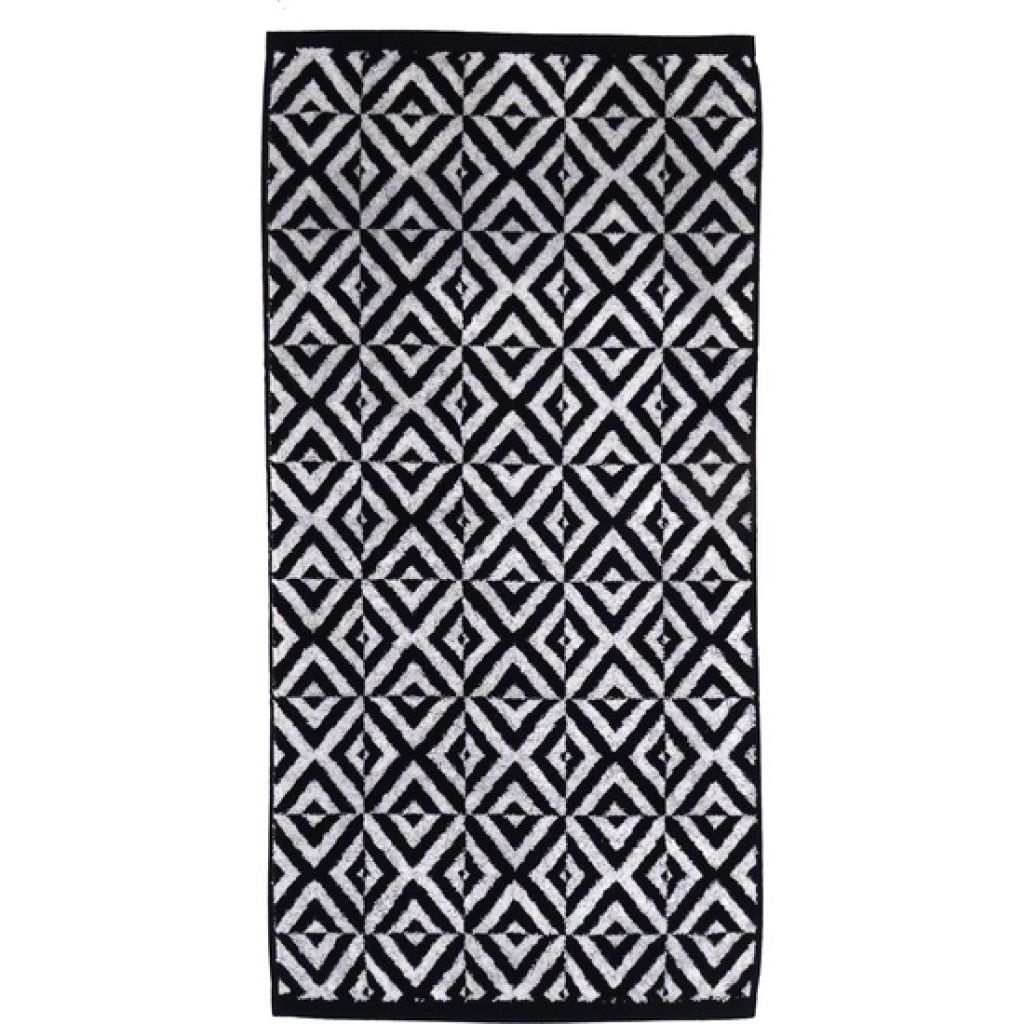 Toalla jacq.celtico negro rustic shapes 100 x 150 negro/blanco