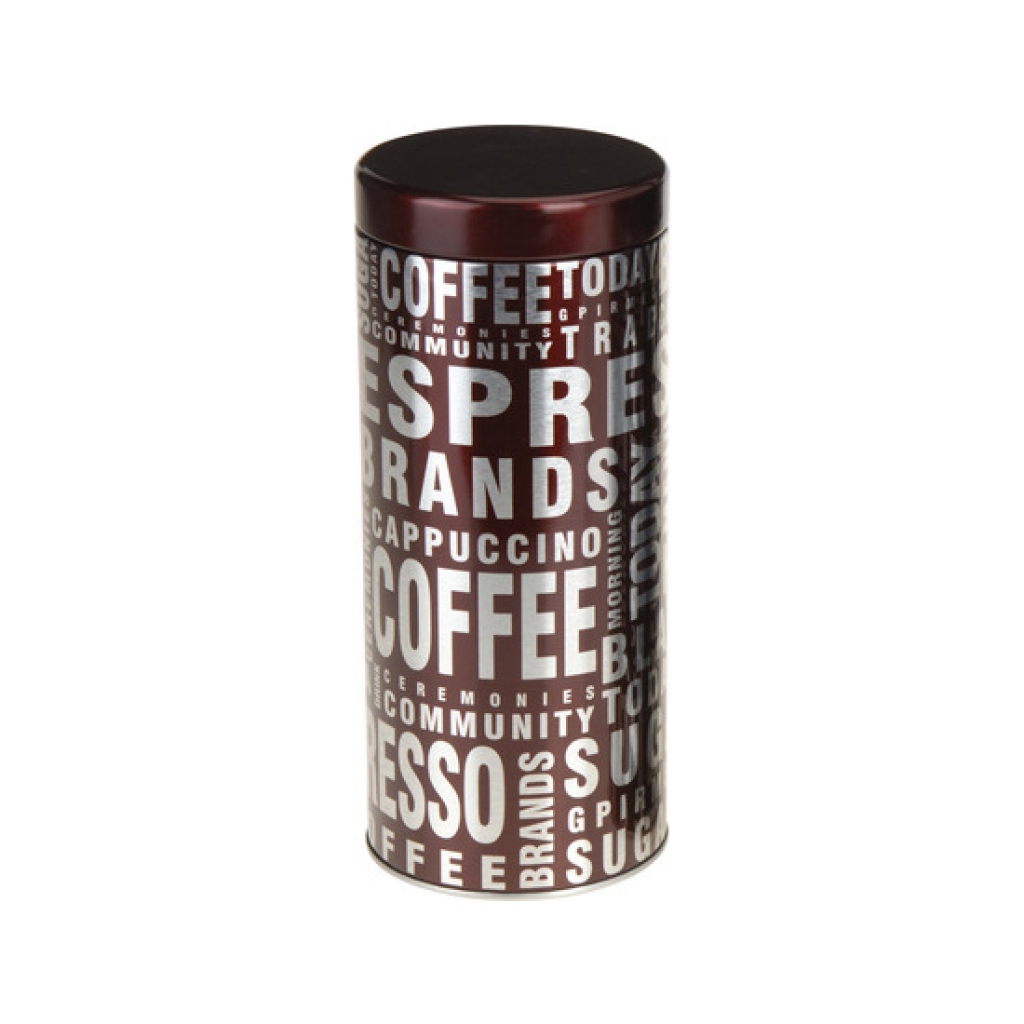Bote chapa redondo 18 centímetros diseño café granate