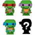 Blister 4 figuras bitty pop tortugas ninja blit
