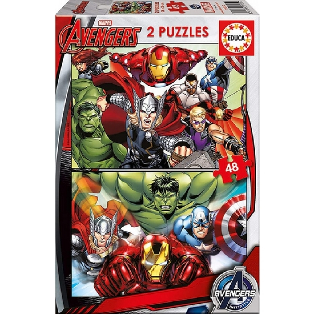Avengers puzzle doble 2x48 piezas