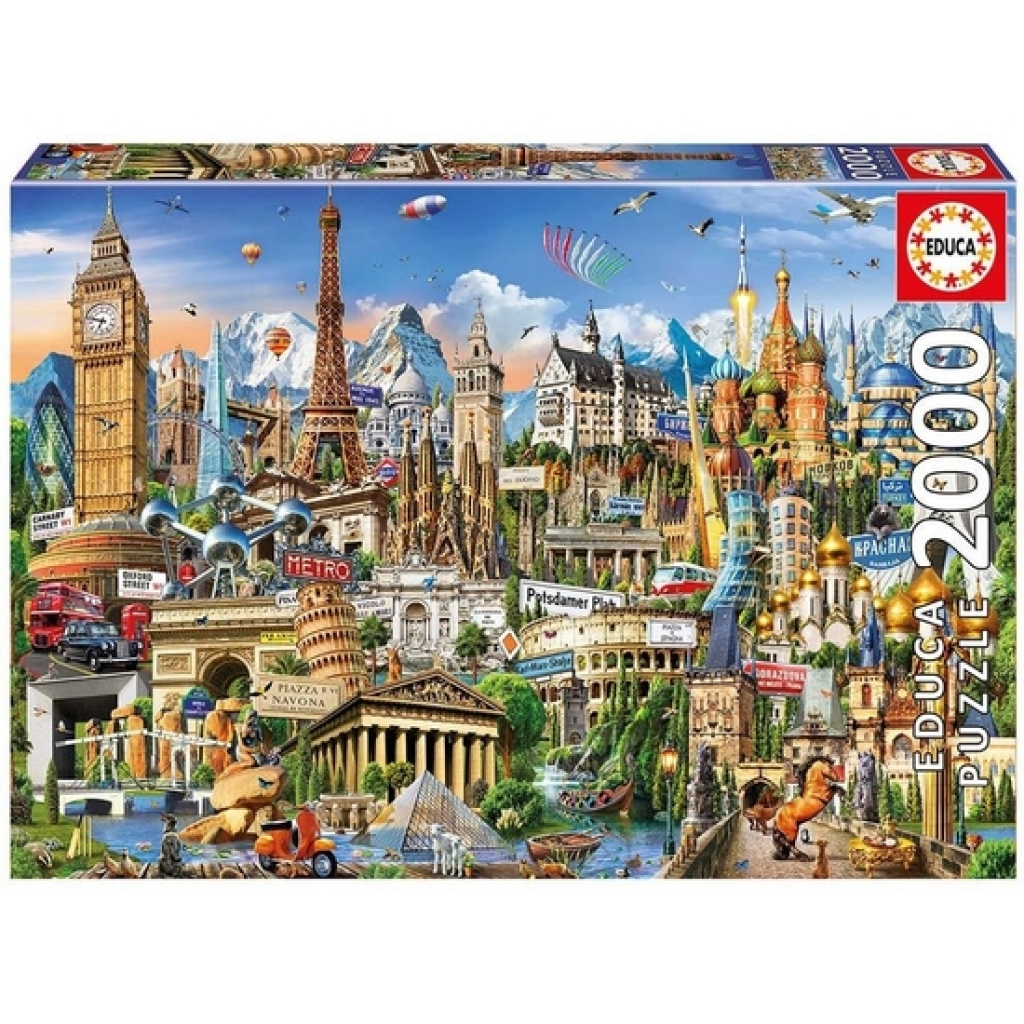 Puzzle educa 2000 piezas simbolos europa