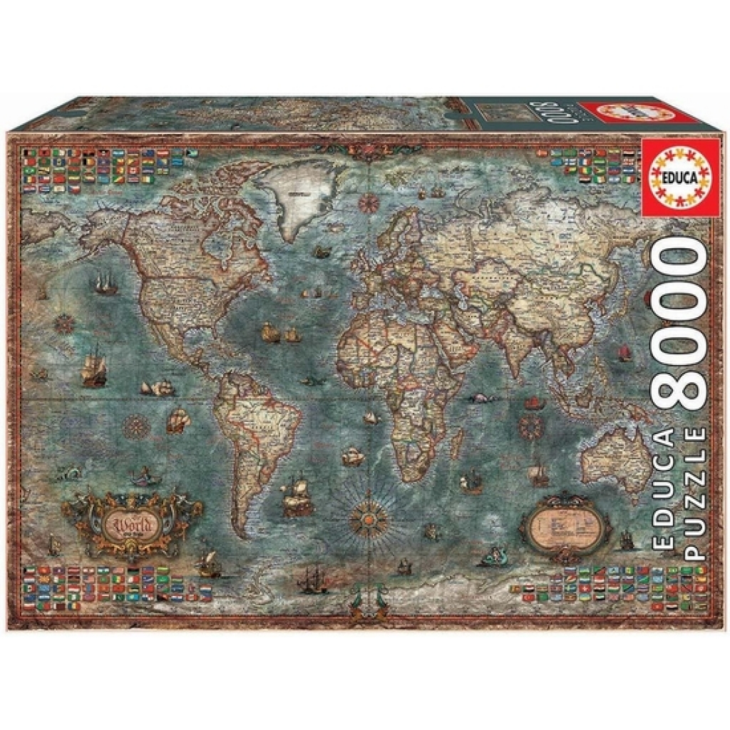 Puzzle educa 8000 piezas mapamundi