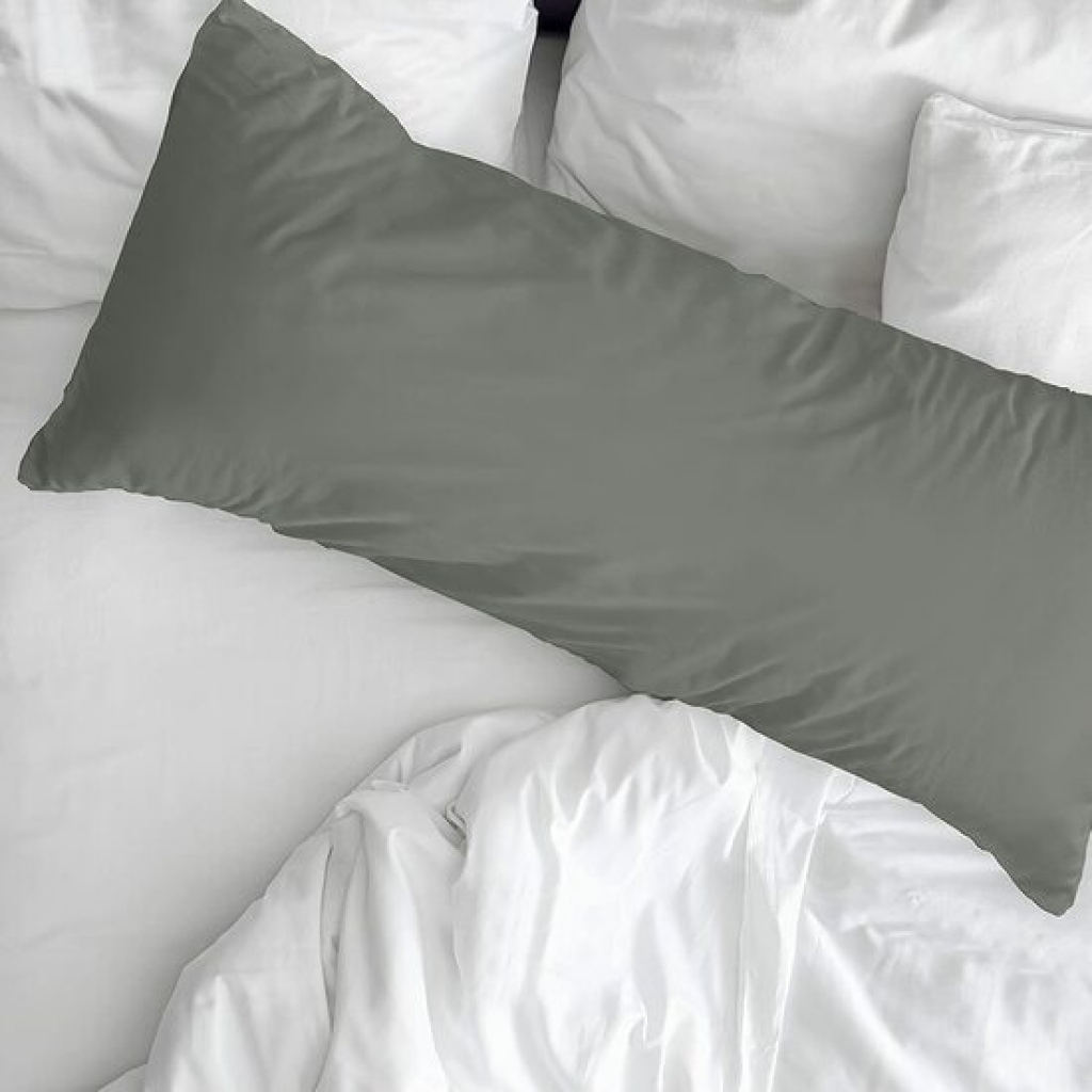Funda de almohada 100% algodón liso antrathite de 90 centímetros.