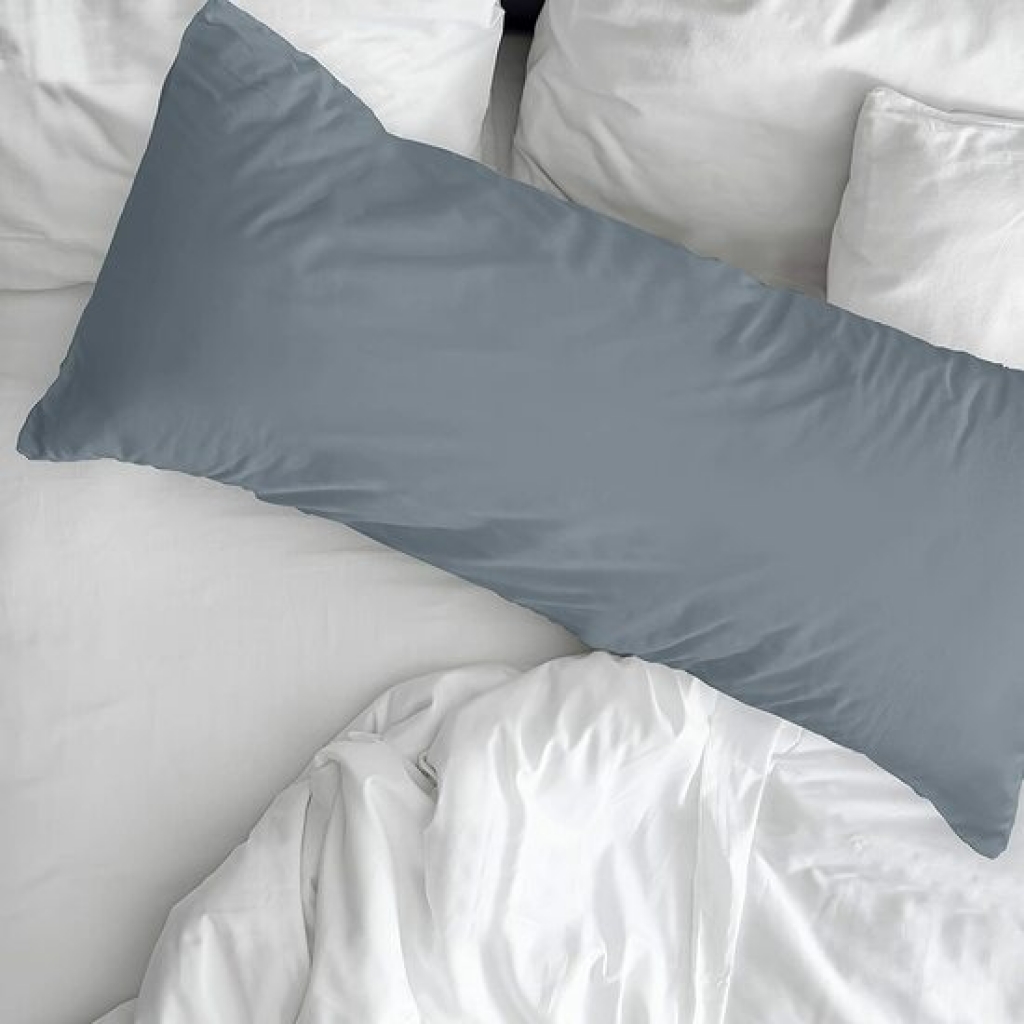 Funda de almohada 100% algodón liso denim blue de 90 centímetros.