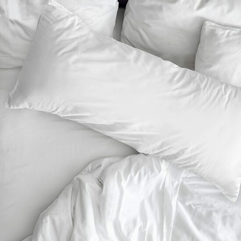 Funda de almohada 100% algodón liso white de 90 centímetros.