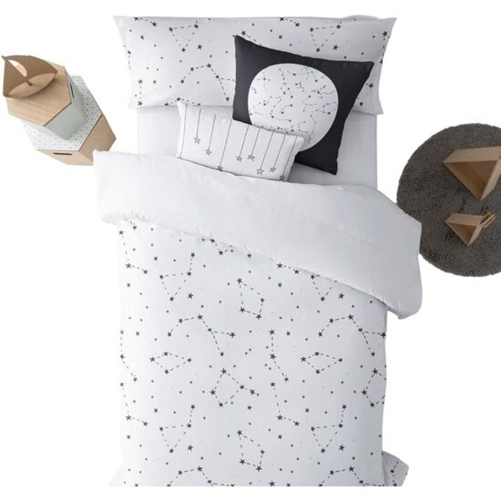 Funda nórdica 100% algodón modelo constelaciones para cama de 150/160 (240x220 centímetros)
