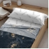 Juego de sábanas con almohada y bajera estampadas 100% algodón modelo hpotter gold para cama de 90.