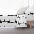 Juego de sábanas 100% algodón modelo lahan white para cama de 150/160