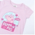 Pijama corto single jersey punto peppa pig pink