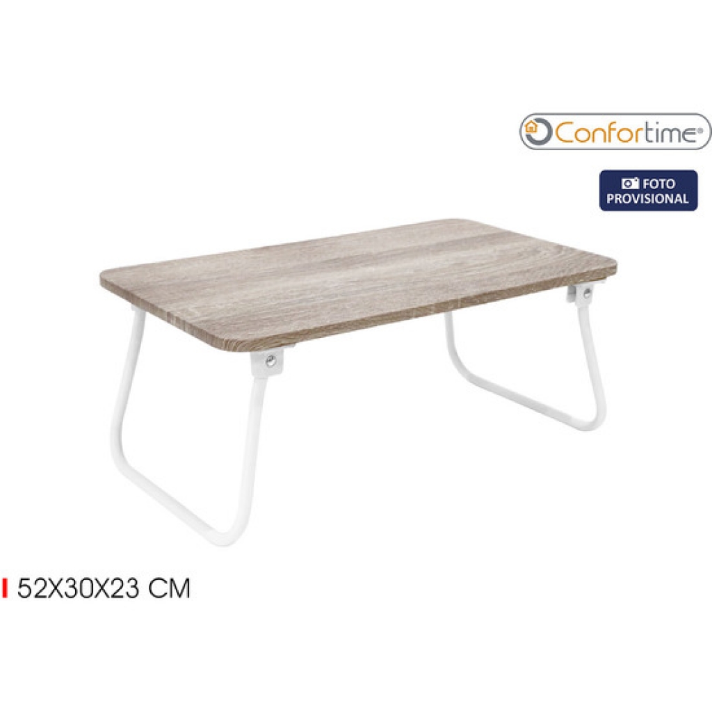 Mesa madera plegable met.white 52x30x23 confortime