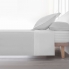 Juego de sábanas 100% algodón modelo papamoa gris raya para cama de 135.